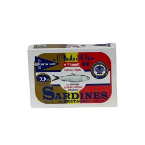 SARDINES A L'HUILE D' OLIVE & PIMENT BIO - 115 gr