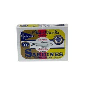 SARDINES A L'HUILE OLIVE BIO - 115 gr