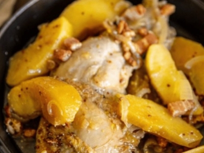 Poulet cocotte au cidre